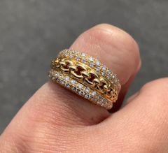 1ct ハーフエタニティ リング K18WG 3.3g エステール - メルカリ