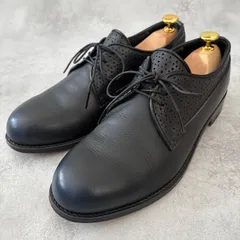 PADRONE パドローネ パンチング レザーシューズ 革靴 レースアップ 黒 濃紺 40