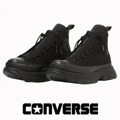 コンバース オールスター トレックウェーブ センタージップ ハイカット 厚底 converse allstar trekwave centerzip hi ブラックモノクローム スニーカー メンズ ジッパー ファスナー