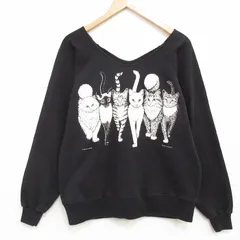 M/古着 長袖 スウェット メンズ 黒 25dec13