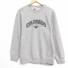 M/古着 フルーツオブザルーム 長袖 スウェット メンズ 00年代 00s コロラド クルーネック グレー 霜降り 25dec13