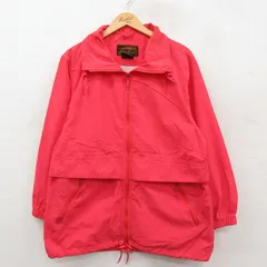 M/古着 エディーバウアー 長袖 ナイロン ジャケット メンズ 90年代 90s 赤 内側メッシュ 25dec13