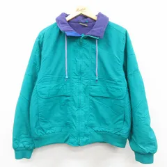 M/古着 マックレガー 長袖 ナイロン ジャケット メンズ 90年代 90s 青緑 内側フリース 25dec13