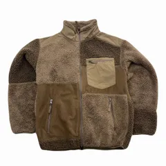 ユニクロ エンジニアドガーメンツ フリースジャケット メンズ S ブラウン ボア アウトドア 防寒 アウター