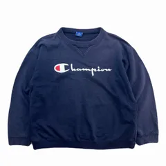 チャンピオン スウェット メンズ M ネイビー トレーナー 紺色 胸ロゴ シンプル 定番
