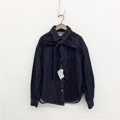 美品 LOUNGEDRESS デニム ボウタイブラウス ブラック - メルカリ