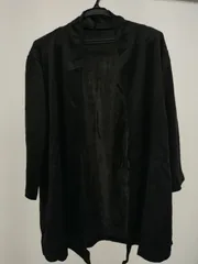 【新品】UVカット・涼感・吸汗速乾 ロングカーディガン ブラック Lサイズ