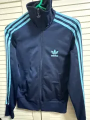 ジャージのみ交換) adidas ネイビー/スカイブルー 3本線 トレーニングジャケット ジャージ