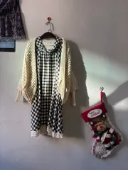 日本 ヴィンテージ アイボリー ウール100 もり ショールカラー 7分 厚手 カーディガン