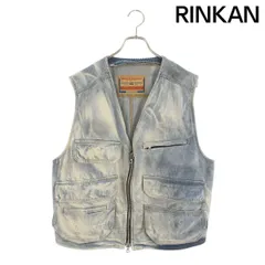 ディーゼル  A14727 D-SAMP-S ユーズド加工マルチポケットデニムベスト メンズ L