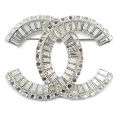 シャネル A63085 ココマーク スクエア ラインストーン メタル ストラス シルバー ブローチ CHANEL（新品・未使用品）