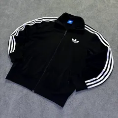 アディダス 3本線 トラックジャージ ブラック L
