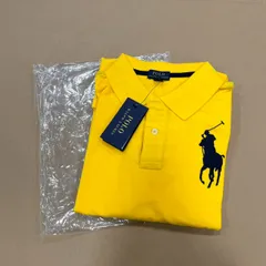 【EL6】 ポロラルフローレン　ポロシャツ　ビッグポニー　イエロー　黄色　長袖　タグ付き　Polo Ralph Lauren　XL　サイズ170　ユニセックス　MK11679