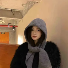 バラクラバ フード付きネックウォーマー おしゃれ レディース 長い ニット帽 フードウォーマー マフラー 大きいサイズ 男女兼用 防寒 ぼうし スノボ キャップ 秋冬 リブ編み 暖かい 可愛い 冬アイテム 防寒対策 小顔効果 クリスマス プレゼント