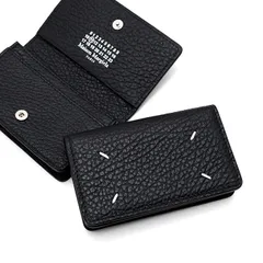 MAISON MARGIELA メゾン マルジェラ カードケース 名刺入れ 4ステッチ ユニセックス レディース SA3VX0008P4455 ブラック グレー ビジネス