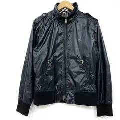 BURBERRY BLACK LABEL バーバリーブラックレーベル ジップアップブルゾン BMP35-822-09 ブラック Mサイズ ※中古