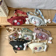 ボディバッグ スマホ収納 ウエストポーチ チェストバッグ 多機能小物入れ 通勤通学用  軽量コンパクト 収納に便利