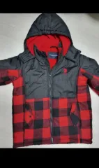 U S POLO ASSN チェック ダウン ほぼ100