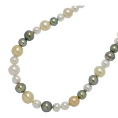 Φ8-11.5mm/マルチカラー 真珠 パール ネックレス ペンダント/Silver/銀製-52.9g/シルバー 【♀】【A】【レディース】★■604599【中古】