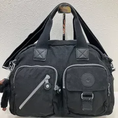 9094　KIPLING キプリング　2way　ショルダーバッグ　ハンドバッグ　チャーム付き　モンキー　ゴリラ　ブラック　黒　無地　レディース　ポケット多数　フロントポケット　軽量　機能的　多機能　カジュアル　シンプル