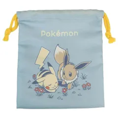 【メール便】ポケットモンスター 巾着袋 巾着 きんちゃくポーチ ピカチュウ＆イーブイ ポケモン 小物入れ キャラクター グッズ 