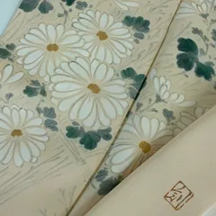 付下げ 作家物 裄66 花柄の上品な染め 紋無し 正絹 着物 MK-3715