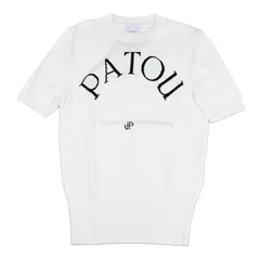 PATOU パトゥ ロゴ ホワイト半袖ニット KN0688045 001W イタリア正規品 新品 レディース 2026SS 送料込みのサムネイル
