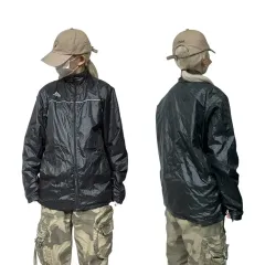 アディダス ブラック ロゴ ウィンドブレーカー ジャケット L