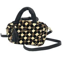 THINK BEE！ シンクビー ダイヤカット パイル地 ハンドバッグ ２WAY ショルダーバッグ aq12518