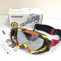 SWANS スワンズ バイク用ゴーグル ダートゴーグル MX-TALON-M MX1H-28-16SW UVカット ミラーレンズ ツーリング オートバイ◇TA4103のサムネイル