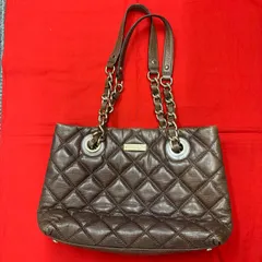 ケイトスペード　バッグ　キルティングレザー　チェーン　肩かけ　ショルダー　ブラウン