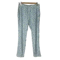 エレッセ ellesse 総柄 イージーパンツ テーパードパンツ ストレッチ L ブルー ■GY43