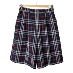 バーバリーズ Burberrys ヴィンテージ ノバチェック ハーフパンツ ウールｌ ネイビー