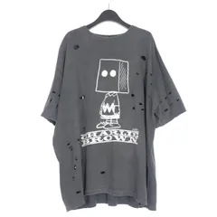 ディスカバード DISCOVERED × ピーナッツ PEANUTS DAMAGE PIGMENT DYED TEE ダメージ加工 プリントTシャツ カットソー 半袖 3 グレー系 DC-SNAW25-CU-02