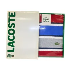 希少 レトロ　ラコステ LACOSTE バスタオル 箱入り 新品 日本製 デッドストック