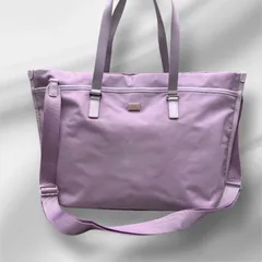 F-015-358　未使用　アニエスベーボヤージュ　2Way トートバッグ　牛床革　パープル