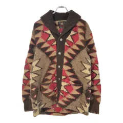 RRL ダブルアールエル ハンドニット ショールカラーカーディガン ネイティブ柄 マルチカラー(メンズ L)中古 古着 X2866