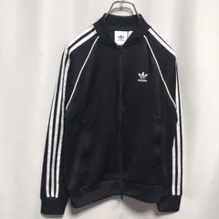 adidas ORIGINALS アディダス オリジナルス SST トラックジャケット ジャージ M 黒 刺繍ロゴ スリーライン CW1256