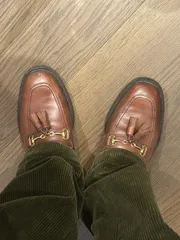 A-1718 Yves Saint Laurent  イヴサンローラン サンローラン タッセルローファー 革靴 レザーシューズ ビジネスシューズ ブラウン サイズ25 1/2EEE