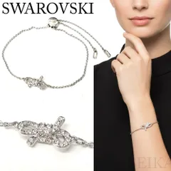 スワロフスキー Lifelong Bow ブレスレット 5492237 クリスタル リボン フリーサイズ スワロ SWAROVSKI 新品 レア