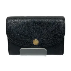 LOUIS VUITTON ルイヴィトン コインケース ポルトモネ ロザリ モノグラム アンプラント ノワール ブラック ICタグ M81455