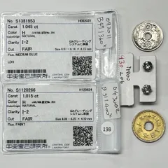 2.06ct 天然ダイヤモンド　ピアス　プラチナ900 一石1.0ctup中宝ソ