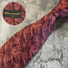 Franco Valentino レッド  シルク ネクタイ[MSE004]