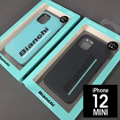 ビアンキ  iPhone12mini スマホケース チェレステ7568 マットブラック 7551