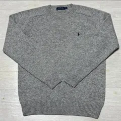 ポロ ラルフローレン カシミア グレー ニット M