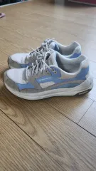 SKECHERS スケッチャーズ スニーカー グレー/青 レディース 240