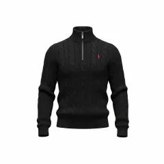 無料) ポロラルフローレン ケーブル ニット ブラック