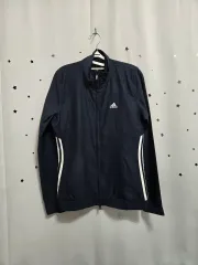 アディダス ネイビー 3本線 ウィンドブレーカー ジャケット S