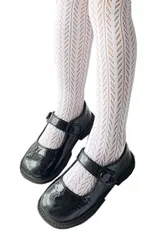 キッズ レース ベビー 入園 ストッキング 卒園 入学式 網 卒業式 ピアノ 子どもフォーマルタイツ 発表会 80/90/100/110/120/130/140 [ママゆるり] 白 黒