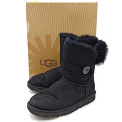 UGG アグ ムートンブーツ ベイリーボタン ショート ブラック 24cm